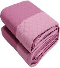 Trapuntino Copriletto Singolo, Made in Italy - Trapuntato Doubleface Mezza Stagione, Coperta Bicolore Primaverile in Morbida Microfibra (Glicine/Lilla)