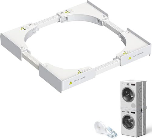 Universal Zwischenbaurahmen Trockner Waschmaschine, Moeila Verbindungsrahmen WaschmaschineTrockner Einstellbare Größe (46–71cm)