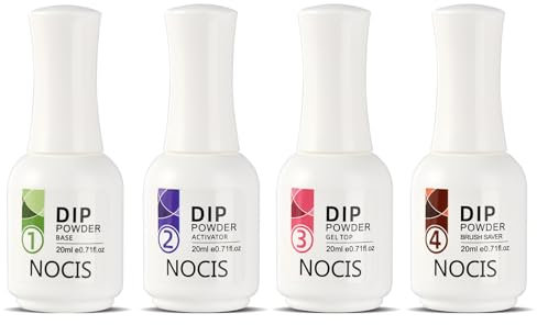 Layhou Dip Powder Base Coat Activator Top Coat Brush Saver 20ml*4 Dipping Powder Nail Art Accessories