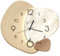 Ergocar Wanduhr, Kreative, Geräuschlose, Moderne, Nordische Aus Kristallinem Porzellan, Batteriebetriebene Dekoration Für Schule, Wohnzimmer, Küche, Büro