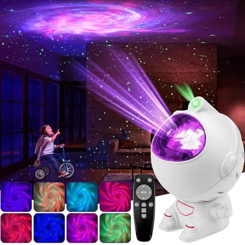 Astronaut Galaxy Star Projector Starry Night Light, Astronaut Projector with Nebula, Timer and Remote Control, Ceiling Nebula Projector for Bedroom, Gaming Room, Party, Gifts for Kids and Adults