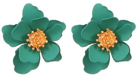 TTPSRY Pendientes Flor Escarchados Hipoalergénicos Petalo Dulce Regalo Mujer Sencillos