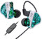 Yinyoo CCZ Harmony BC01 Pro Earbuds Wired, 1DD 1BA Hybrid Driver In Ear Headphones, Three Frequency Balance Noise Isolating Headset, Built-in Microphone IEM for Gaming,Laptop