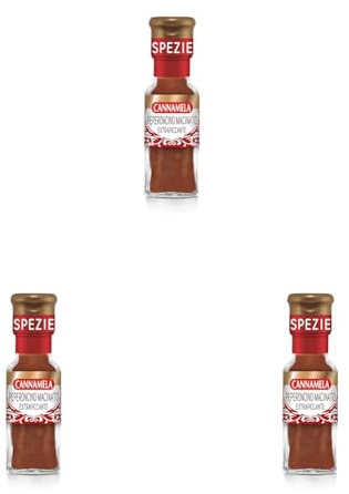 Cannamela, Linea Maxi Oro, Peperoncino Macinato Extra Piccante, Confezione da 150g, Ideale per Ricette a Base di Pesce, Zuppe, Piatti Etnici e Speziati, Torte al Cioccolato
