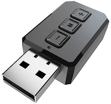 Gadpiparty USB Audio Adapter Kabelloser Transmitter Und Empfänger Für Stereo Aux Für Auto Laptop Und Smartphones Lange Und Einfache Verbindung