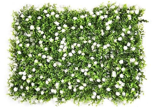 Ocastuted Panneaux muraux de Gazon Artificiel, revêtement Mural de Fleurs artificielles, pelouse Artificielle carrée Miniature, Verte Artificielle, de pelouse, décoration Murale