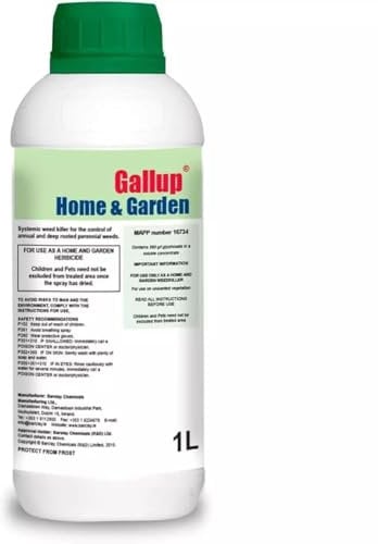 Gallup Home & Garden Weed Killer 1L - Glyphosate Herbicide Weed Killer for Effective Annual & Perennial Grass & Broad Leaved Weeds