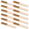 12Pcs Brass Brushes with Wooden Handle 9 Inch Rust Remover Brass Bristle Wire Brush for Home Stove Sink Clean Removing Rust Polishing Metal Paint