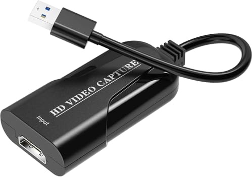 VIXLW USB3.0 Videoaufnahmekarte HDMI Capture Card 4K,Recording 1080P60FPS Aufnahme und Streaming für PS5,PS4,Switch,WiiU,Xbox auf OBS,Twitch,YouTube Windows,Mac,HD Loopout ohne Latenz