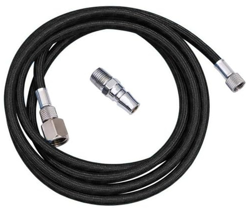 Airbrush-Schlauch, Nylon, geflochten, für Luftkompressor mit PU-Verstärkung, 0,3 cm BSPT-Armaturen, flexibler, auslaufsicherer Anschluss für die meisten Airbrush-Modelle, 2 Stück