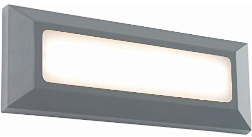Severus Grey Finish Direct Warm White LED Outdoor Landscape Guide Pathway Driveway Wall Light IP65 Rated