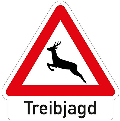 medienkraftwerk GmbH Vorsicht Treibjagd - Warnschild - Hartschaum - 3mm