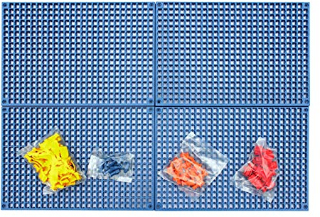 Organizer Genie Lochplatten-Werkzeug-Organizer-Starterset, flexibel und speziell entwickelt zur Aufbewahrung aller Werkzeuge, 4 Lochplatten, 36 Stecknuss-Halter, 36 Universalclips, 76-teilig, Blau