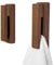 JINMURY Moderne Hölzerne Handtuchhalter - Satz von 2 Selbstklebende Handtuchhaken Holz Wand Handtuchhalter Home Decor - Langlebig, Einfache Installation, Hält Fest Handtuch (Nussbaum)