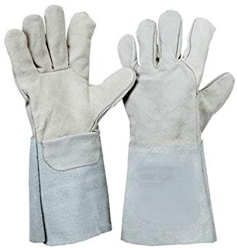 12 Paar 5-Finger Spaltleder Handschuhe Rindspaltleder Arbeitshandschuhe