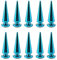 10 Stücke 10mm Metall Spike Nieten, Kegel Spikes Metallic Bolzen Schraube Zurück DIY Leder Handwerk Dekoration für Gürtel Schuhe Handtasche[Blau] Lederschnitz-Sets