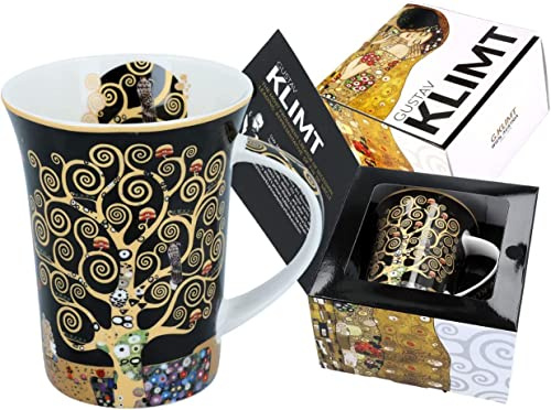 CARMANI - Tazza in porcellana decorata con 'Albero della Vita' di Gustav Klimt 350ml