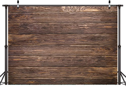 LYWYGG 10x8FT Dünne Vinyl Braun Holz Hintergrund für Fotografen Retro Holz Wand Hintergrund Baumwolltuch Nahtlose für Party Fotografie Studio Requisiten CP-19-1008