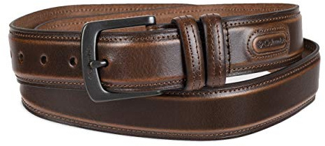 Columbia Men's Double Loop Belt-Casual Dress with Single Prong Buckle for Jeans, Khakis
