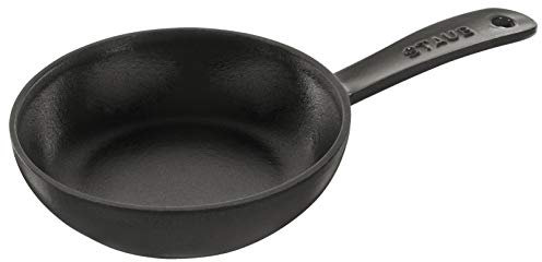 Staub MINI BAKPAN 16 CM ZWART + STEEL METAAL 1221623
