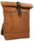 Gusti Leder Rucksack - Mattis Rolltop Tagesrucksack aus Büffelleder in Braun – Lederrucksack mit Laptopfach 15 für Uni, Outdoor & City 18 L