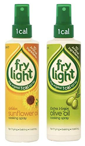 2 x Frylight Mixed 1 x Extra Virgin Olive Oil & 1 x Sunflower Oil Cooking Spray 190 ml x 2 ( Pack of 2 )