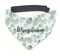 Tierisch-tolle Geschenke Hundehalstuch mit Namen Vintage Blätter personalisiert inklusive Wunschname mit 12 cm Klettverschluss für kleine, mittlere und große Hunde (M = Halsumfang: 38-45 cm)