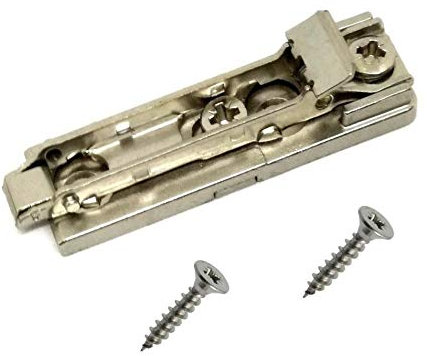 Base Domi a Innesto Rapido. Basetta SALICE Regolabile Mediante 2 Eccentrici. (LONGITUDINALE H00 VITE LEGNO)