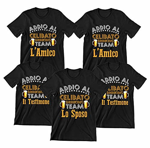 Incidiamo Pacchetto Magliette T-Shirt Addio al Celibato Drinking Team - Gadget Addio al Celibato