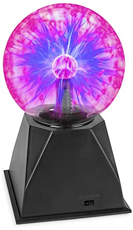 MAX PBL10 - Lampe Plasma 12.5cm, Boule Magique Tactile Sensible au Toucher et à la Musique, Lampe d'Ambiance Idéale pour Décorer ou pour Offrir, Résiste aux Rayures
