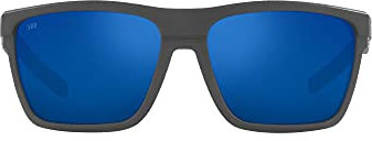 Costa Del Mar Herren Pargo Sonnenbrille, Netz, Dunkelgrau/Grau, Blau, verspiegelt, polarisiert, 580 g, 61 mm