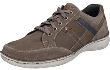 Josef Seibel Herren Low-Top Sneaker Anvers 42,Weite K (Extra weit),Wechselfußbett,Laufschuhe,schnürschuhe,Braun (Vulcano-Kombi),43 EU