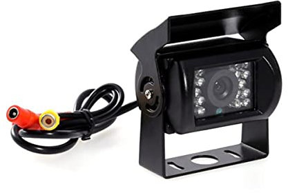 TOTMOX Auto-Rückfahrkamera, 9V-36V HD wasserdichte CCD-Rückfahrkamera für LKW-Anhänger-Bus mit 18 Infrarot-LED-Nachtsicht