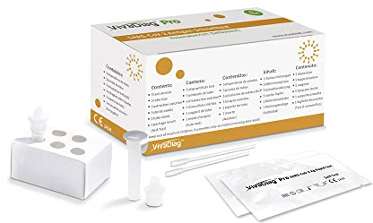 VivaDiag™ Pro Corona Schnelltest - 5er-Pack Covid-19 Antigen Schnelltest zur Eigenanwendung - Nasenabstrich - Prüft zuverlässig auf neue Varianten - Zertifizierter Laientest
