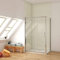 Ducha Casa 120x70x185cm Mampara de ducha corredera tres hojas(una corredera y dos fias), 5mm cristal templadol, marco de aluminio cromado