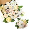 Kisflower Künstliche Blumen, weiße Seide, künstliche Rogen, Combo Pfingstrosen, Blume für DIY, Hochzeit, Brautstrauß, Party, Heimdekorationen (weiß)