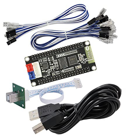 SJ@JX Arcade Game Encoder Tri-mode Bluetooth 2.4G USB Controller Button Joystick Turbo SOCD Wireless Pro Controller for PS4 Dualshocked 4 Nintendo Switch IOS Android Playstation 3 Raspberry Pi PC