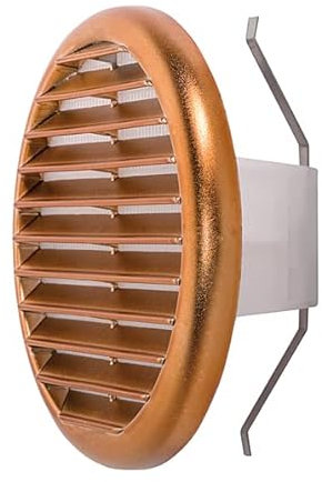 Griglia Aerazione Universale Con Molla Richiudibile dimensioni e colori Assortiti (Foro Ø da 125 a 160 cm, Ramato)