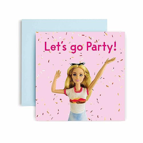 Huxters Geburtstagskarten für Frauen - Karte für sie Fabulous Barbie Go Party Besondere Freundin Happy Birthday Karte zum Geburtstag, Freund Geburtstagskarte - Lustige Geburtstagskarte (Party)
