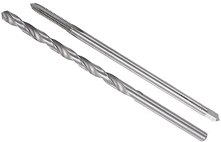 CoCud Gewindebohrer und Bohrer Set M6 x 1 Gewinde 150mm Länge Gewindebohrer 6mm Bohrer Metrisch Extra Lang Maschinenschraube Gewindebohrer und Drehbohrer - (für Gewindeschneiden) 1Set