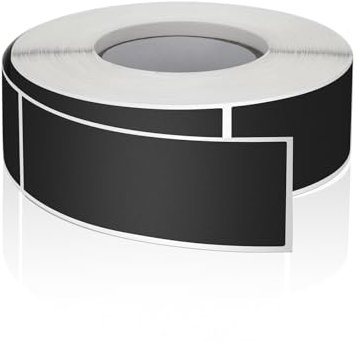 Meitaat Schwarz Rechteckig Aufkleber 7,6 x 2,5cm Farbkodierung Selbstklebend Etiketten Umzug Rollen Ablösbar 500 Stück