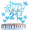 HONGCI Happy 21st Birthday Cake Topper & Birthday Candles Blue Number 21 Candles for Birthday Cake - 21st Birthday Candles Cake Cupcake Topper Birthday Cake Decorations for Boys Birthday Blue