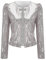 Damen Pailletten Bolero Jacke Festlich Silber Langarm Glänzend Jacke Große Größen Party Glitzer Oberteile Pailletten Strickjacke Hiphop Elegant Karneval Pailletten Blazer Kurz Bolerojacke