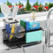 Spülbecken Organizer Schwarz Küchen Sink Caddy Organizer,Schwammhalter mit Selbstentleerender Ablaufwanne,Waschbecken Küche Organizer