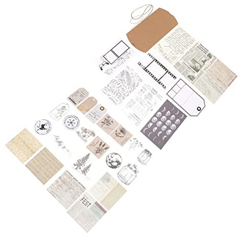 HAPINARY 2 Sätze Taschenmaterialpaket Scrapbook-Kit Kartenumschläge Handy Aufkleber Dekore für Fotoalben selber machen Fotoalbum selber machen Handkonto schmücken Notizbuch