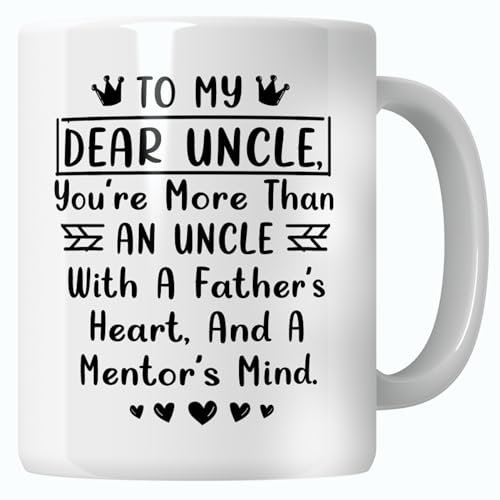 Whizguide WG- Dear Uncle, You're More Than an Uncle 11oz Mug - Special Uncle Birthday Gifts, Perfect Uncle Gifts, Celebrating Father's Day Uncle
