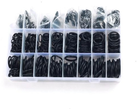 O-ring Rubber Gaskets Seal Ring Set,Nitrile Rubber High Pressure O-Rings,NBR Sealing Elastic Band O Rubber Rings Set 740/1200Pcs (Color : 740PCS)