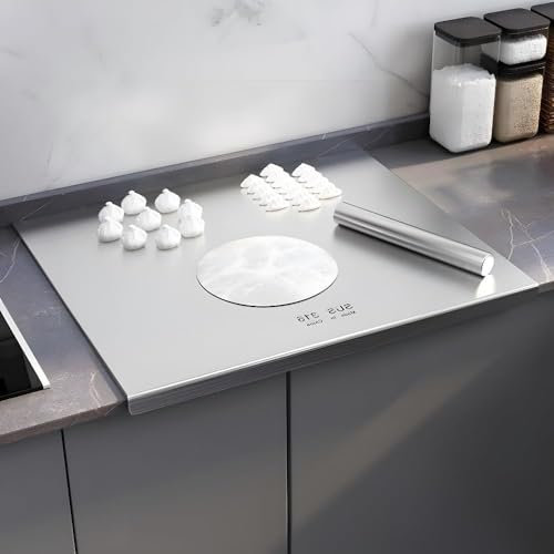Tabla de Cortar Acero 316 Inoxidable,Tabla Cortar Cocina Para Amasar,Superficie de Trabajo de Acero Inoxidable;Cutting Board es Adecuada Para Restaurantes,Cocinas,Bares (50 * 50cm)