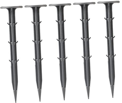 CIYODO Efficiente 50 Pezzi di Picchetti da Giardino in Plastica per Piante Rampicanti per Reti Parasole