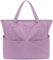 LEDAOU Große Strandtasche mit reißverschluss Damen Wasserdicht Umhängetasche Tragetasche shopper sanddicht mit Reißverschluss Pool Fitness Reisetasche familie (Lila)